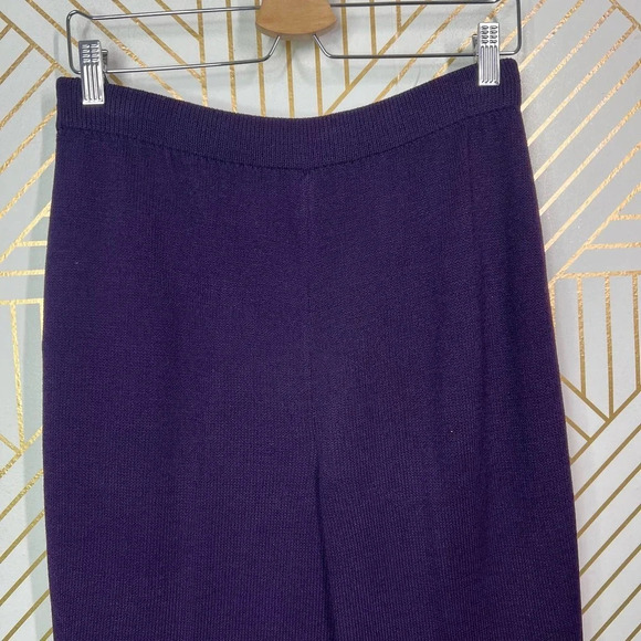 St. John Santana Knit Pleated Pants in‎ Purple Size US 2 - Picture 5 of 10